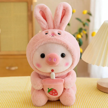 Milk Tea Plush Pig Girls Toy