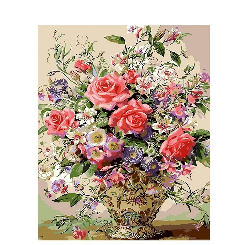 Flower & Woman Paint By Numbers Kit