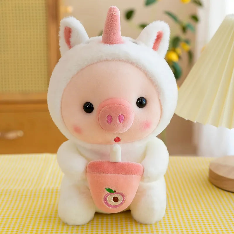 Milk Tea Plush Pig Girls Toy