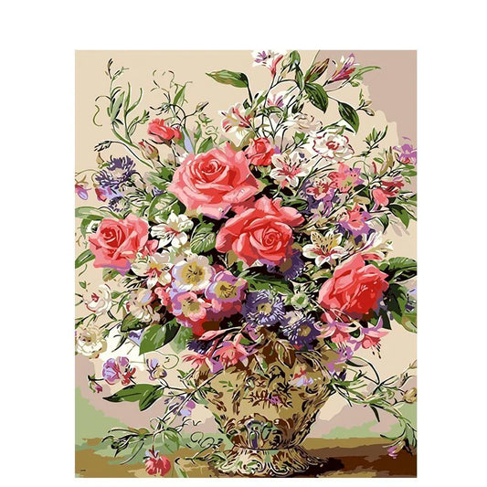 Flower & Woman Paint By Numbers Kit